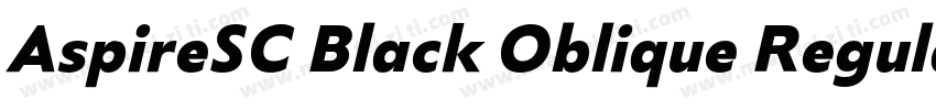 AspireSC Black Oblique Regular字体转换
